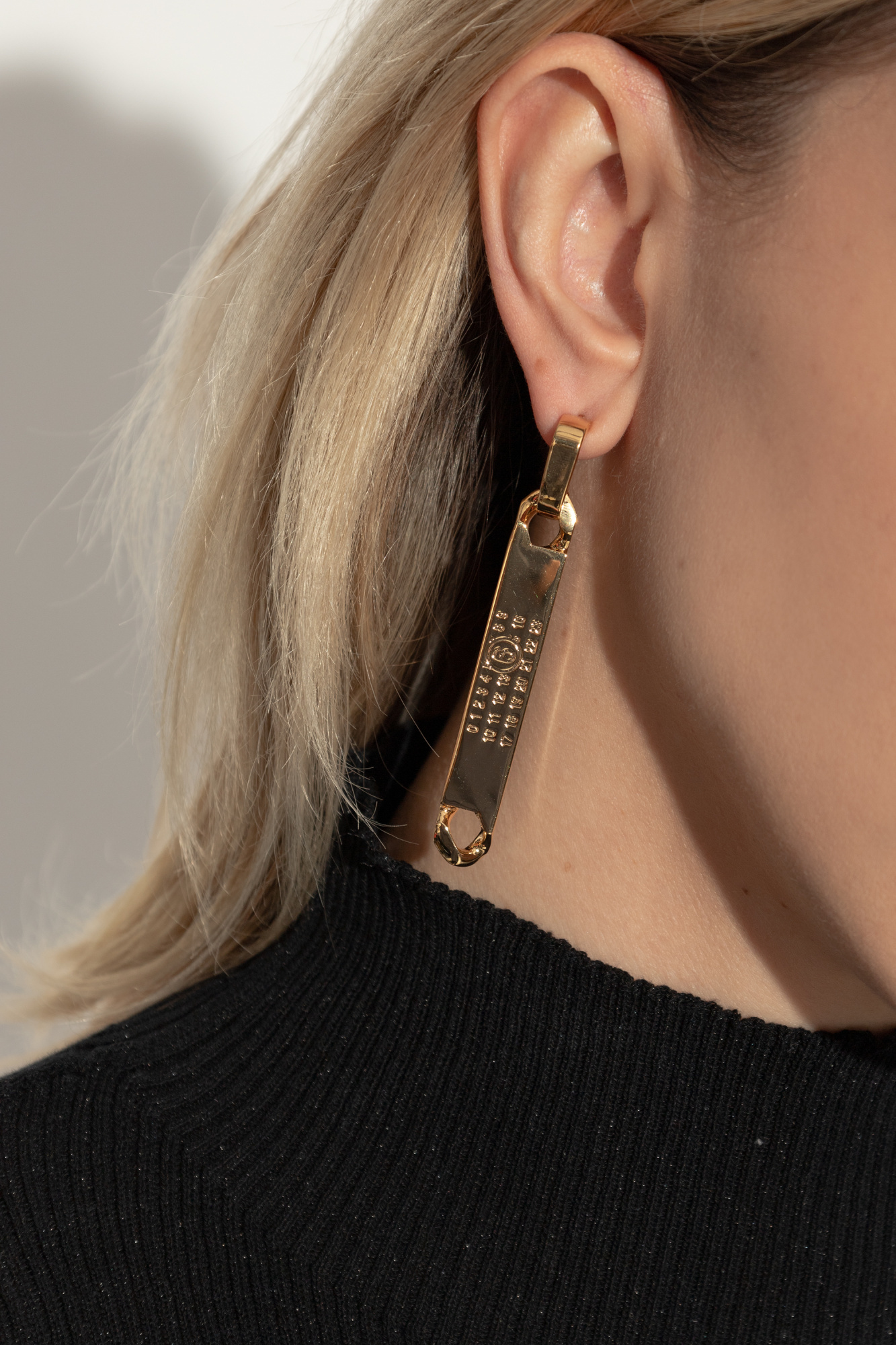 Gold Brass earrings MM6 Maison Margiela - Vitkac AS